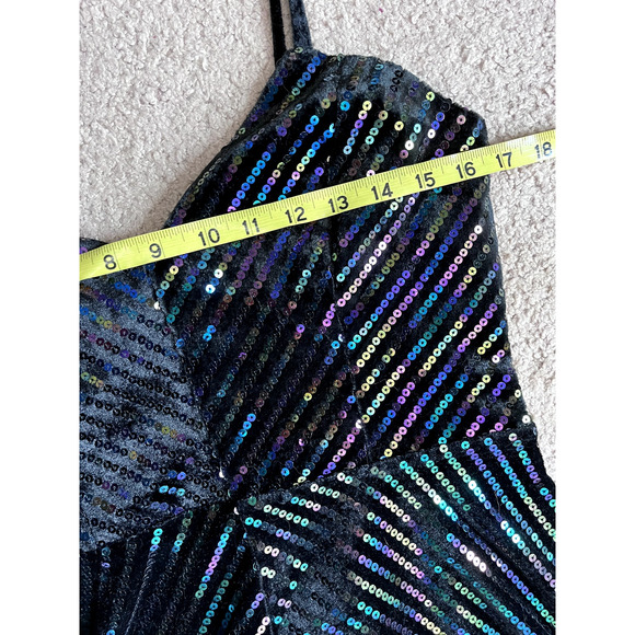 Women's Black Sequined Cosmopolitan Dress M - Picture 3 of 6